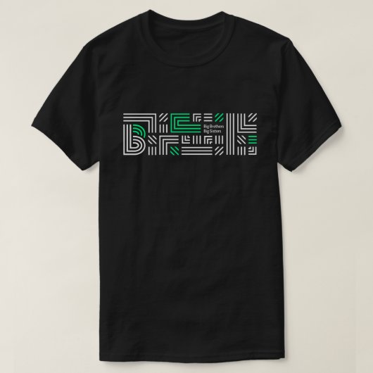 Bruder-große Schwestern gebrandmarkt Muster T-Shirt (Design vorne)