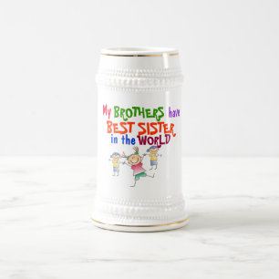 Brüder haben beste Schwester-Tasse Bierglas