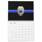Brüder halten Abzeichen Thin Blue Line Kalender (Mär 2027)