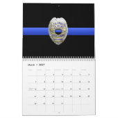 Brüder halten Abzeichen Thin Blue Line Kalender (Mär 2027)