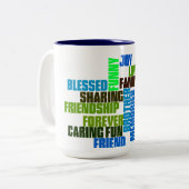 Bruder-Held-Blau zwei tonte Tasse (Vorderseite Links)