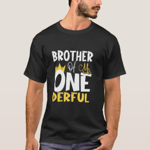 Bruder Herr One Derful Wunderbar 1. Geburtstag Par T-Shirt