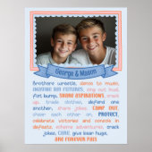 Brüder Herzberührung & sentimental Foto Print Poster (Vorne)