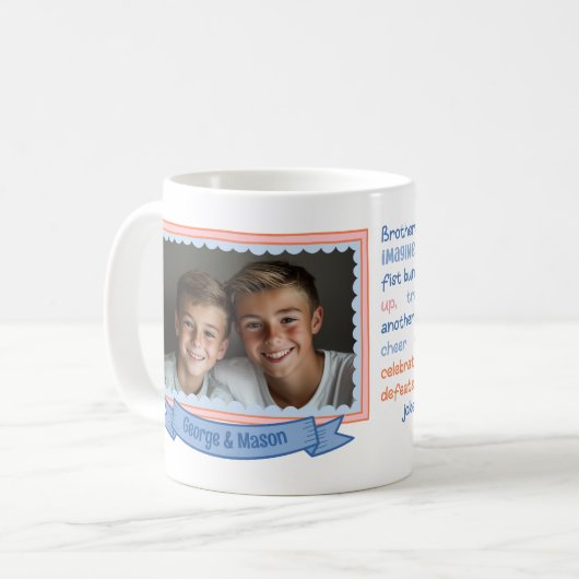 Brüder Herzberührung & sentimental Kaffeepause Tas Kaffeetasse (Vorderseite Links)