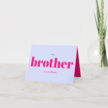 Bruder Hochzeit Minimal Einfach Lila rosa