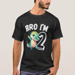 Bruder ich bin 2 Jahre altes Krokodil 2. Geburtsta T-Shirt