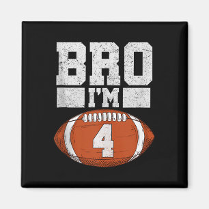 Bruder Ich Bin 4 Jahre Alter Junge American Footba Magnet