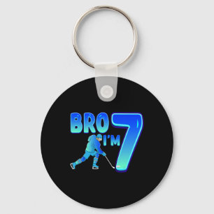 Bruder ich bin 7 Eishockey-Fan 7. Geburtstagsfeier Schlüsselanhänger