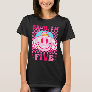 Bruder Ich bin Fünf 5. Geburtstag Mädchen Groovy 5 T-Shirt