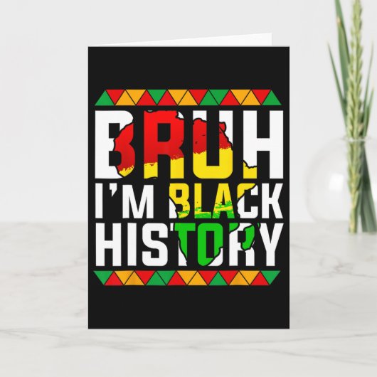 Bruder, ich bin Schwarze Geschichte Afrika Karte M (Vorderseite)