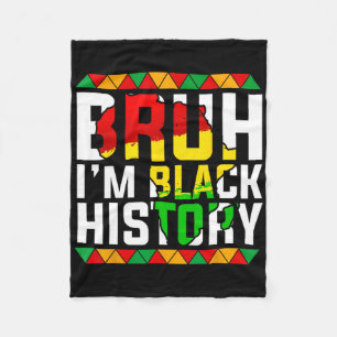 Bruder, ich bin Schwarze Geschichte Afrika Karte M Fleecedecke