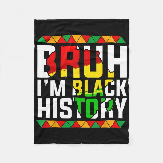 Bruder, ich bin Schwarze Geschichte Afrika Karte M Fleecedecke (Vorderseite)