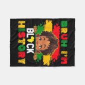 Bruder ich bin Schwarze Geschichte Monat Afroameri Fleecedecke (Vorderseite (Horizontal))