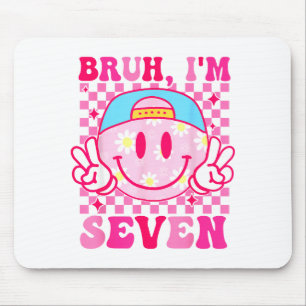 Bruder Ich bin Sieben 7 7. Geburtstag Mädchen Groo Mousepad