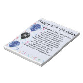 Bruder im Gedicht "Jura" 40. Geburtstag Notizblock (Rotiert)