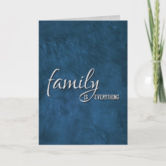 Bruder im Gesetz Birthday Blue Leather Karte (Vorderseite)