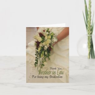 Bruder im Gesetz Bridesman danke