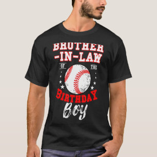 Bruder im Gesetz des Geburtstags Boy Baseball Them T-Shirt