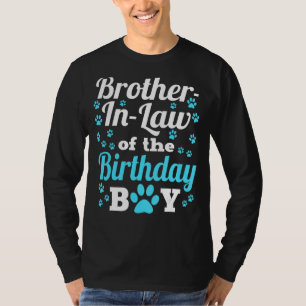 Bruder im Gesetz des Geburtstags Jungen Hund Paw B T-Shirt