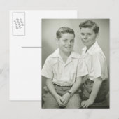 Brüder im Studio Postkarte (Vorne/Hinten)