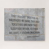Brüder in der Rüstungsdenkmal WW2 Puzzle (Horizontal)
