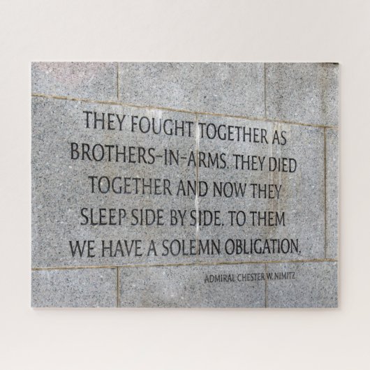 Brüder in der Rüstungsdenkmal WW2 Puzzle (Horizontal)