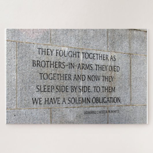 Brüder in der Rüstungsdenkmal WW2 Puzzle (Horizontal)