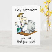 BRUDER IST **50*** UND SO GLÜCK..HAT MICH FÜR EINE KARTE (Gelbe Blume)