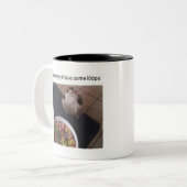 Bruder kann ich einige Schleifen haben Zweifarbige Tasse (Vorderseite Links)