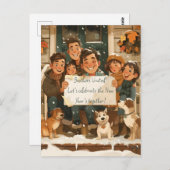 Brüder, Kinder und Hunde Postkarte (Vorne/Hinten)