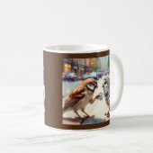 Bruder könnte ein Dime sein - Vögel sind nett Kaffeetasse (VorderseiteRechts)