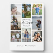 Brüder machen die besten Freunde Foto Collage weiß Fotoplatte (Vorderseite)