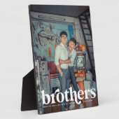 Brüder | Modernes Full Frame Personalisiertes Foto Fotoplatte (Seite)