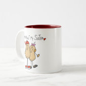 Bruder-Nüsse über meine Schwester Zweifarbige Tasse (Vorderseite Links)