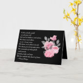 Bruder oder Schwester Sentimental Gedicht Schwarz- Karte (Gelbe Blume)