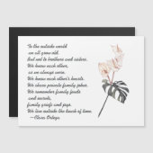 Bruder oder Schwester Sentimental Gedicht Schwarz- Magnetkarte (Vorne/Hinten)