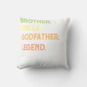 Bruder Onkel Godvater Legende seit Jahr Custom T Kissen