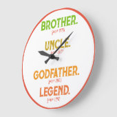 Bruder Onkel Godvater Legende seit Jahr Große Wanduhr (Winkel)