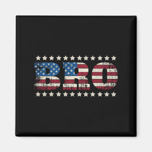 Bruder Patriotisches USA-Amerikanische Flagge 4. J Magnet