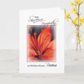 Bruder, Red Blume Beileid Karte (Gelbe Blume)