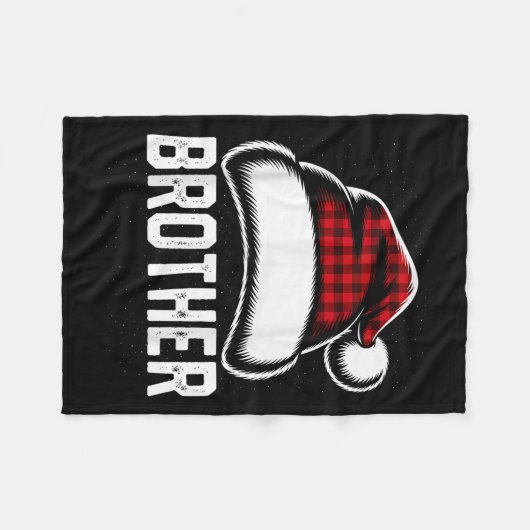 Bruder Santa Red Kariert Weihnachtsfamilie Matchin Fleecedecke (Vorderseite (Horizontal))