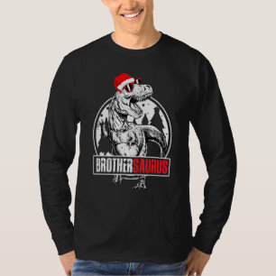 Brüder-Saurier passende Dinosaurier-Weihnachten PJ T-Shirt