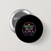 Bruder Schwester Matching Gefärbte Krawatte Bruder Button (Vorne & Hinten)