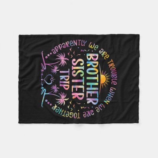 Bruder Schwester Matching Gefärbte Krawatte Bruder Fleecedecke (Vorderseite (Horizontal))