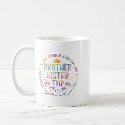 Bruder Schwester Matching Gefärbte Krawatte Bruder Kaffeetasse (Links)