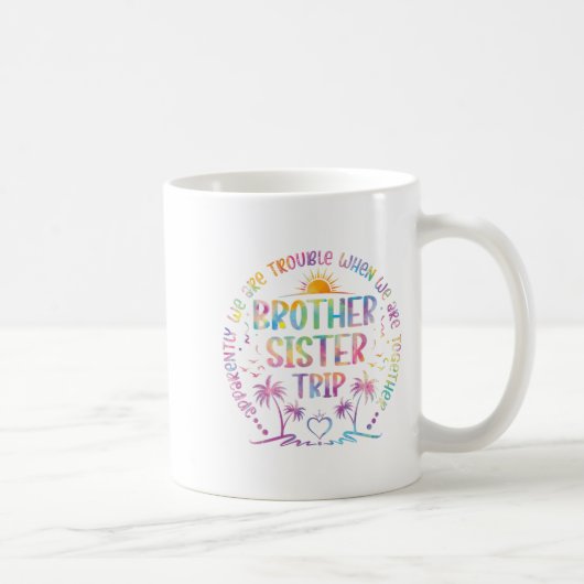 Bruder Schwester Matching Gefärbte Krawatte Bruder Kaffeetasse (Rechts)