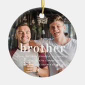 Bruder | Sentimental Foto Keepake Weihnachten Keramik Ornament (Vorne)