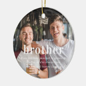Bruder | Sentimental Foto Keepake Weihnachten Keramik Ornament (Links)