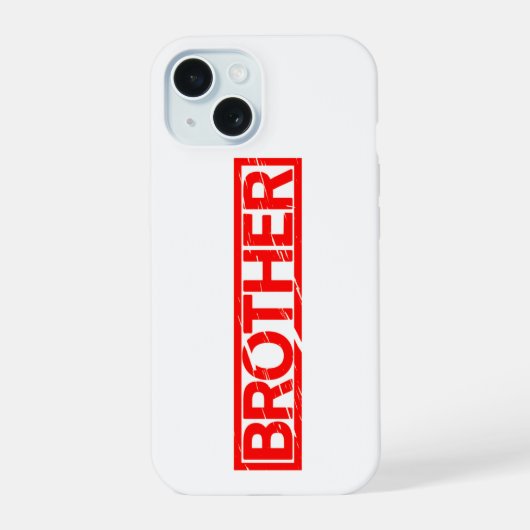 Bruder Stempel iPhone 15 Hülle (Rückseite)