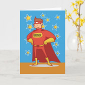 Bruder Superhero Vatertag Karte (Gelbe Blume)